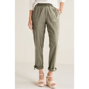 Soft Surroundings Medina Pants in Olive Green